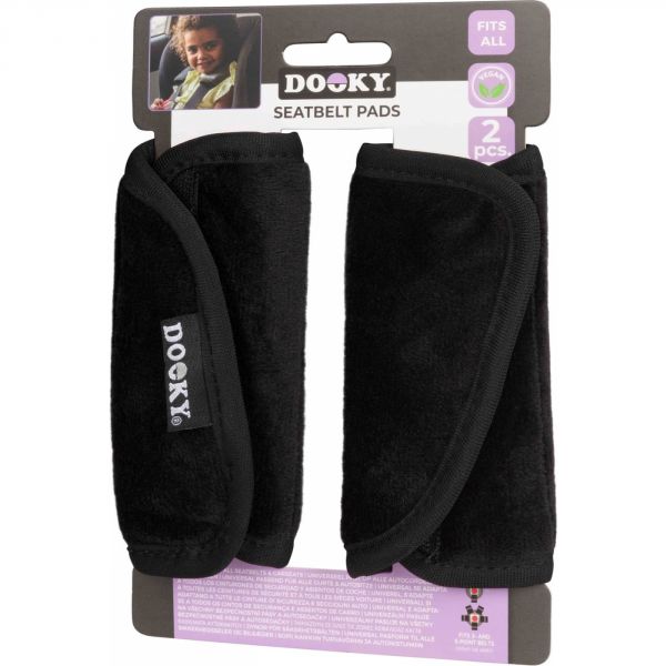 lot de 2 protections de ceinture de sécurité - Noir