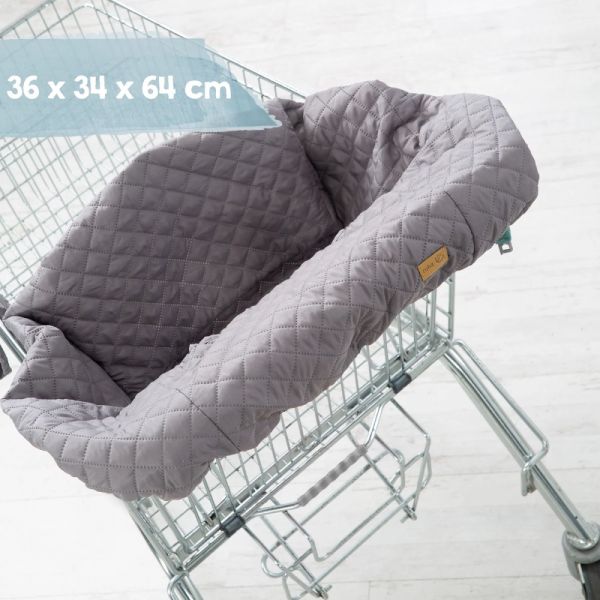 Protection de caddie pour bébé Roba style gris