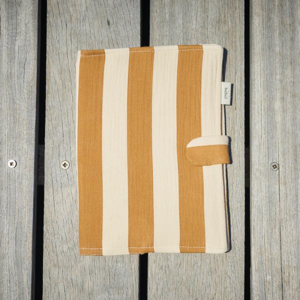 Protège carnet de santé Rayure Camel