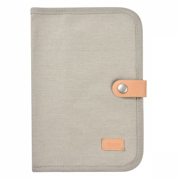 Protège carnet de santé canvas gris perle