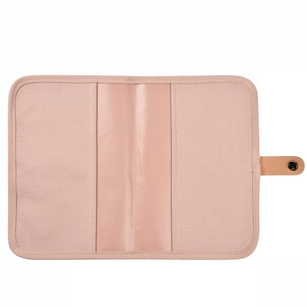 Protège carnet de santé canvas rose poudré