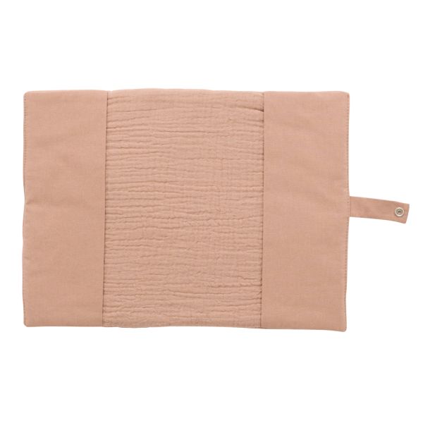 Protège carnet de santé gaze de coton Mocha