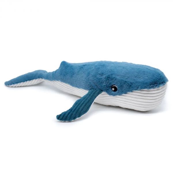 Peluche géante Les Ptipotos baleine et son bébé Gravillou bleu