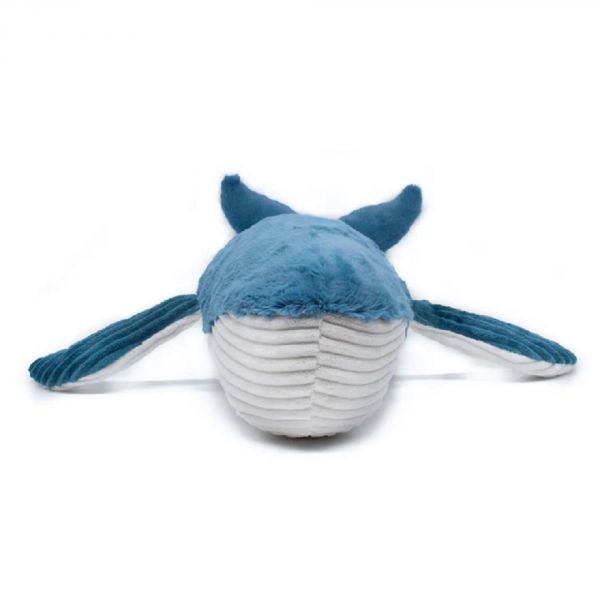 Peluche géante Les Ptipotos baleine et son bébé Gravillou bleu