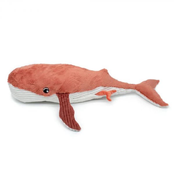 Peluche géante baleine et son bébé terracotta Gravillou Les Ptipotos