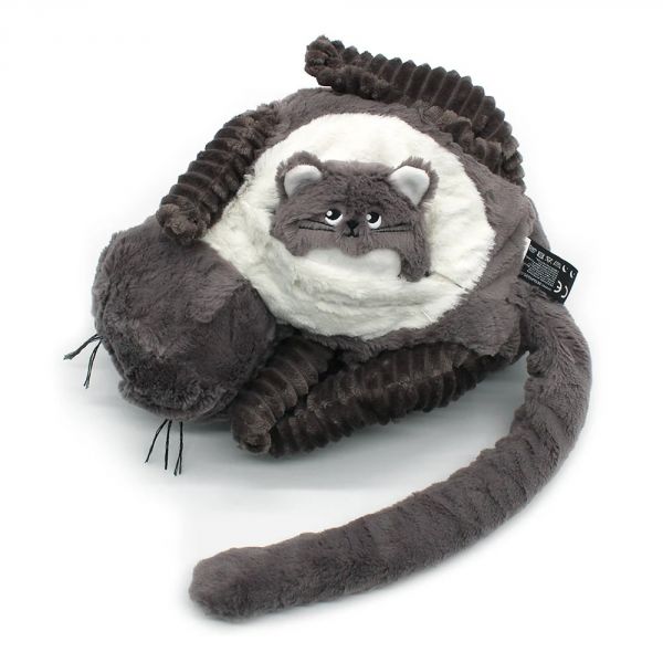 Peluche Les Ptipotos chat et son bébé gris