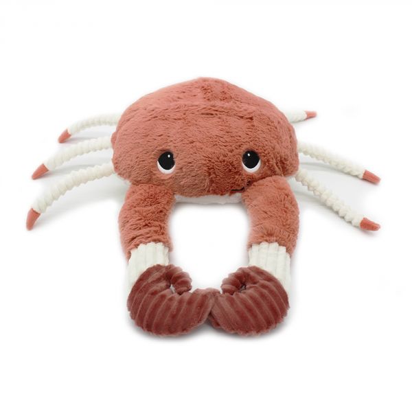 Peluche géante crabe et son bébé terracotta Cassecou Les Ptipotos