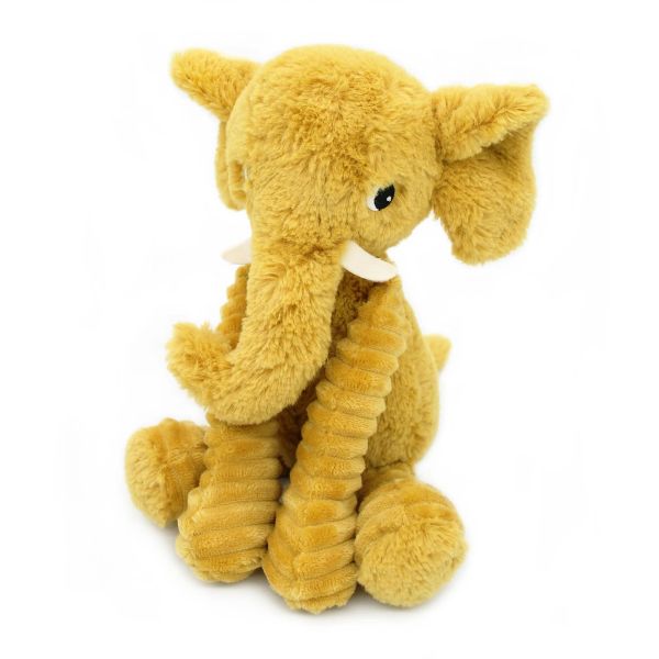 Peluche Les Ptipotos Éléphant et son bébé Moutarde