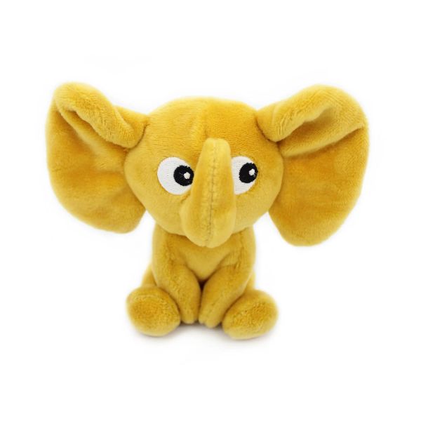 Peluche Les Ptipotos Éléphant et son bébé Moutarde