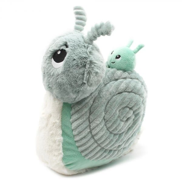 Peluche Les Ptipotos escargot et son bébé menthe