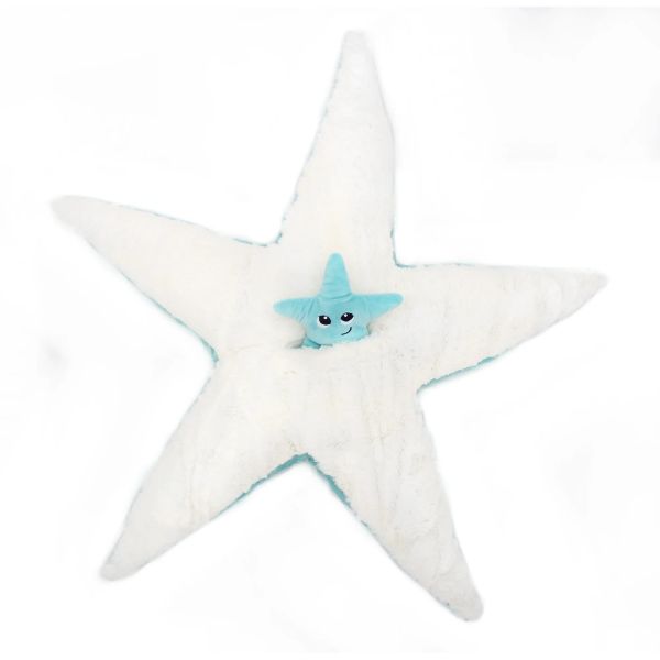 Peluche Les Ptipotos Étoile de mer et son bébé Aqua