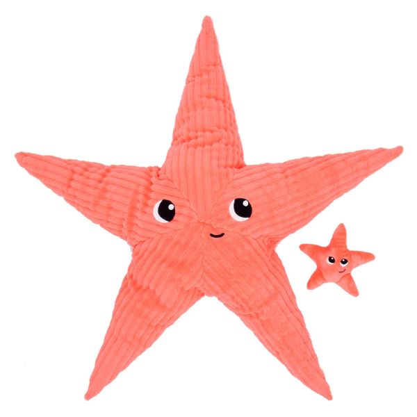 Peluche Les Ptipotos Étoile de mer et son bébé Corail