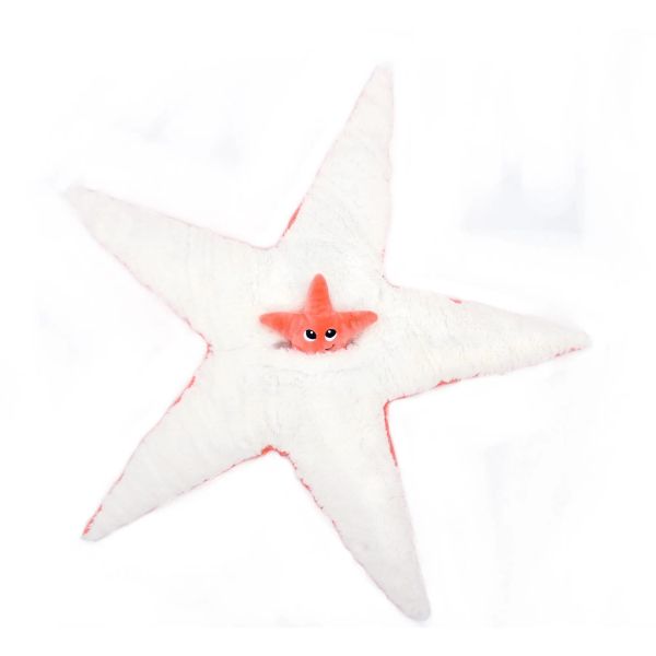 Peluche Les Ptipotos Étoile de mer et son bébé Corail