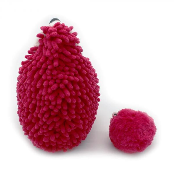 Peluche Les Ptipotos hérisson et son bébé Piktou betterave