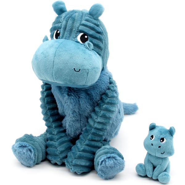 Peluche Les Ptipotos l'hippopotame Bibou maman et bébé