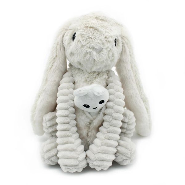 Peluche Les Ptipotos Lapin et son bébé Gris