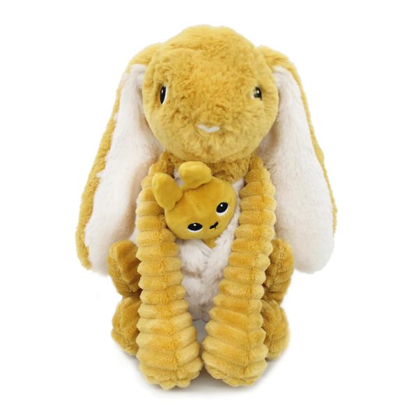 Peluche Les Ptipotos Lapin et son bébé Moutarde
