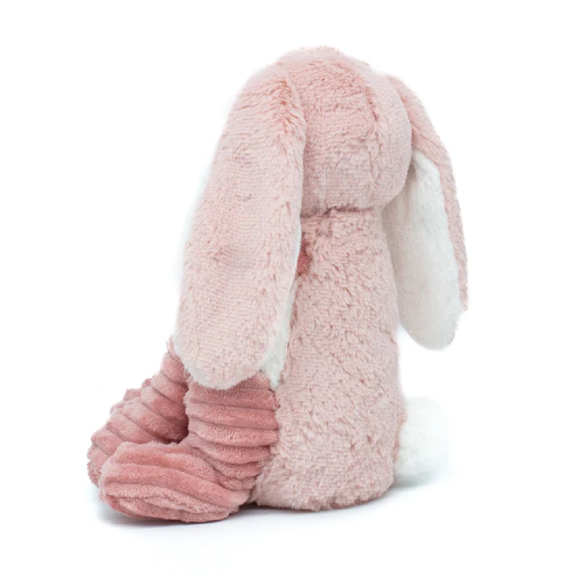 Peluche lapin rose et blanc