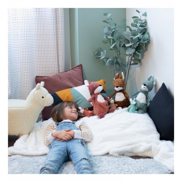 Peluche Les Ptipotos kangourou et son bébé Allezou vert
