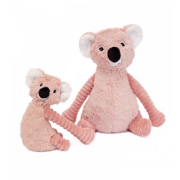 Peluche Les Ptipotos koala et son bébé Trankilou rose