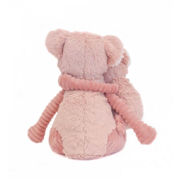 Peluche Les Ptipotos koala et son bébé Trankilou rose