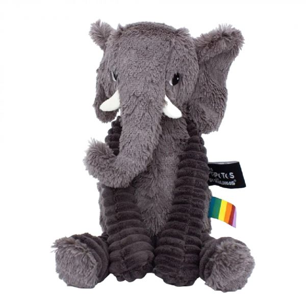 Peluche Les Ptipotos éléphant Dimoitou gris