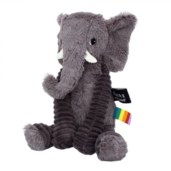 Peluche Les Ptipotos éléphant Dimoitou gris