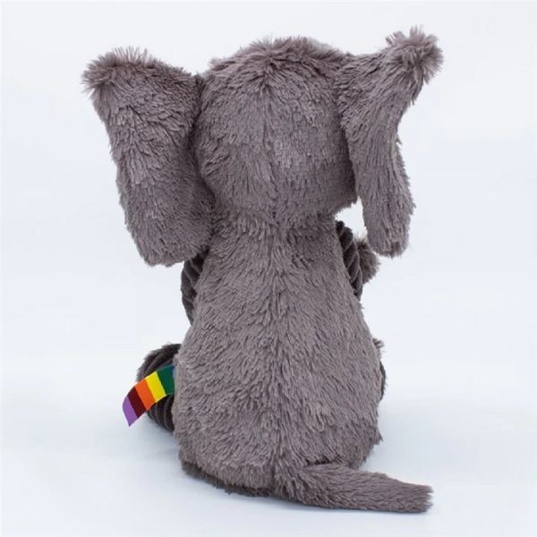 Peluche Les Ptipotos éléphant Dimoitou gris