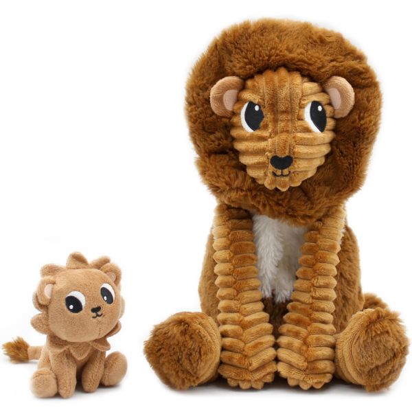Peluche Les Ptipotos lion Graou papa et bébé