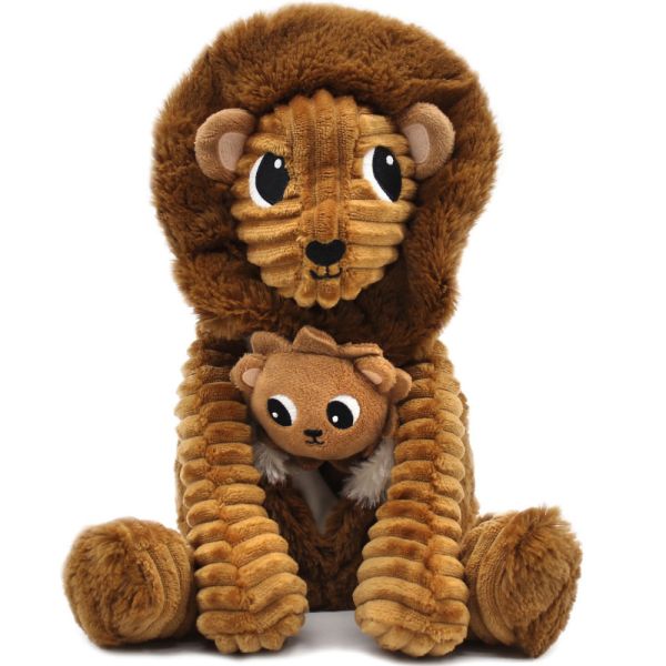 Peluche Les Ptipotos lion Graou papa et bébé