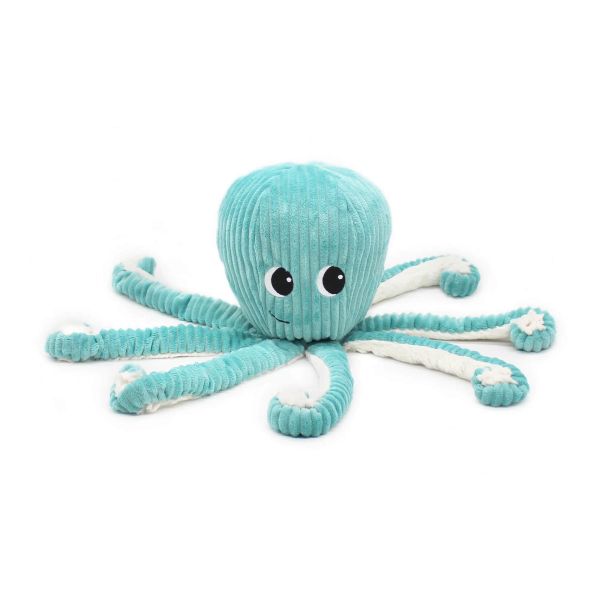 Peluche géante Les Ptipotos pieuvre et son bébé Filou Aqua