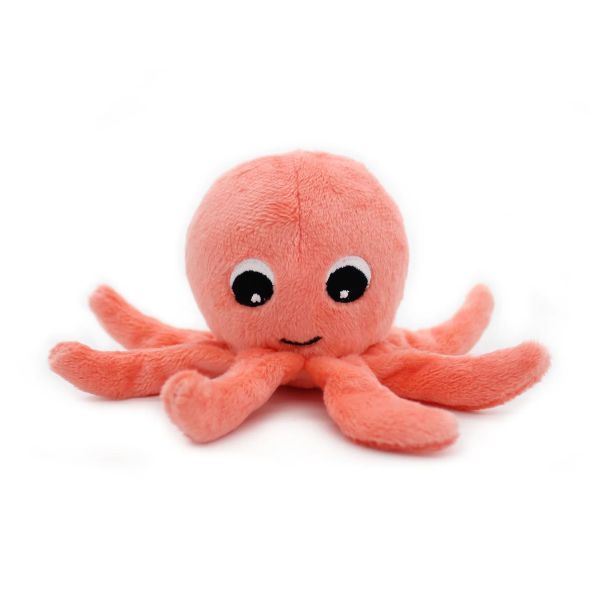 Peluche géante Les Ptipotos pieuvre et son bébé Filou Corail