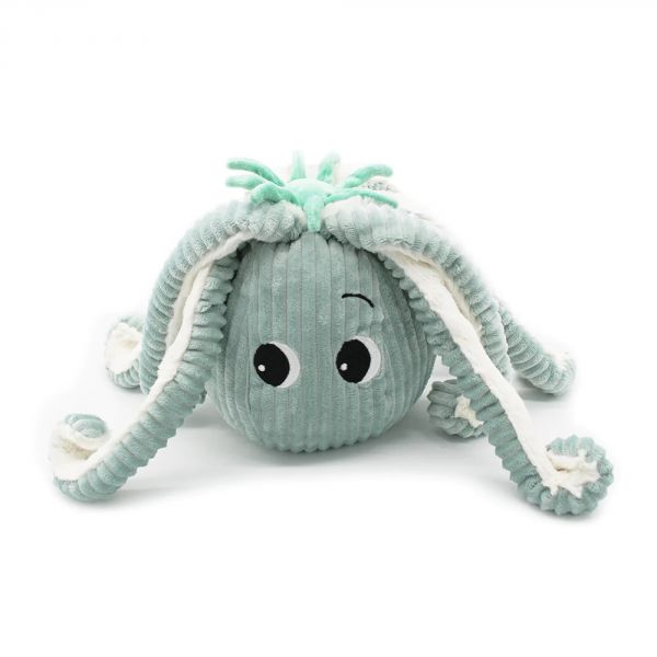 Peluche géante Les Ptipotos pieuvre et son bébé Filou menthe
