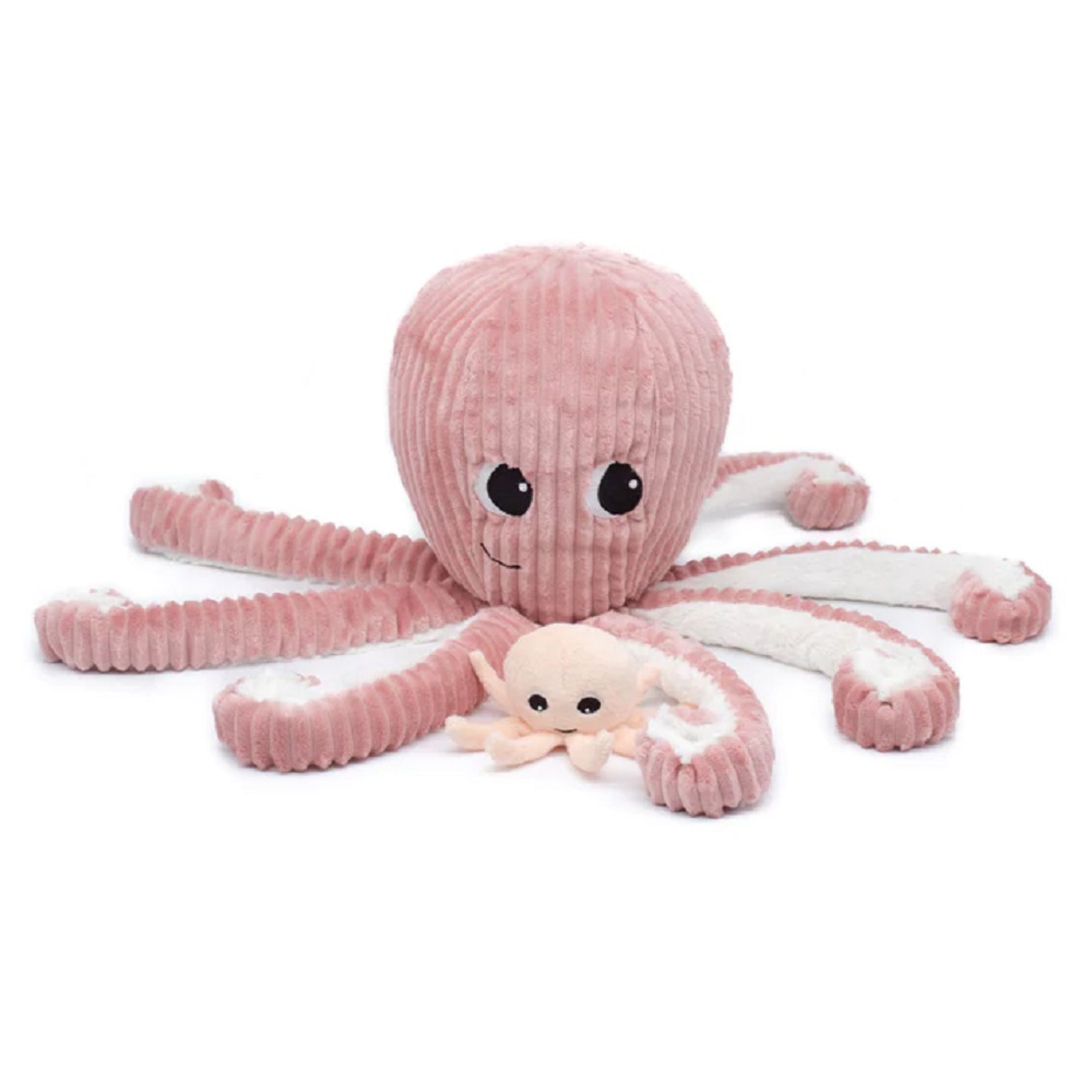 Peluche géante pieuvre et son bébé rose Filou Les Ptipotos - Made