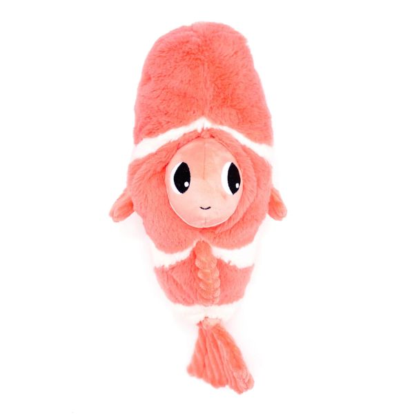 Peluche Les Ptipotos poisson clown maman et bébé Corail