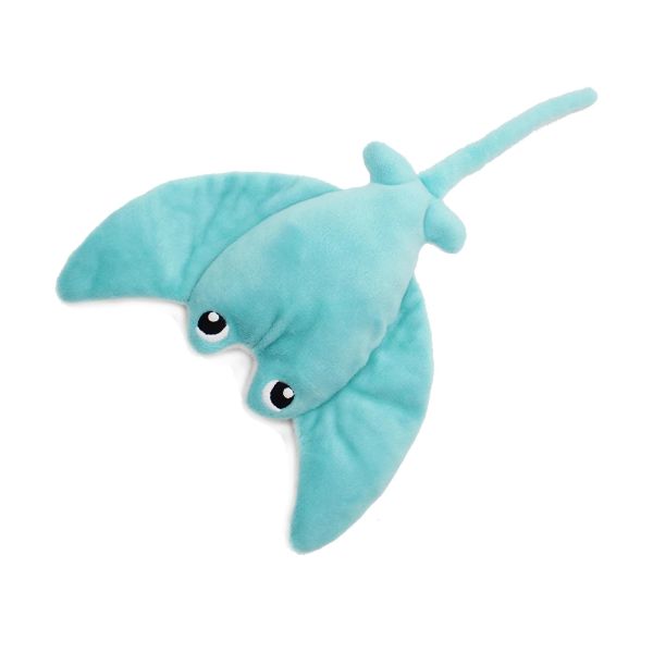 Peluche géante Les Ptipotos raie manta et son bébé Mantalou Aqua