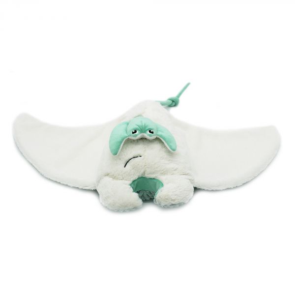 Peluche géante Les Ptipotos raie manta et son bébé Mantalou menthe