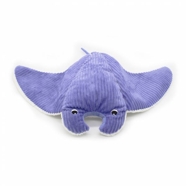 Peluche géante Les Ptipotos raie manta et son bébé Mantalou violet