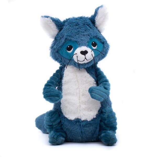 Peluche Les Ptipotos raton laveur Netoitou bleu