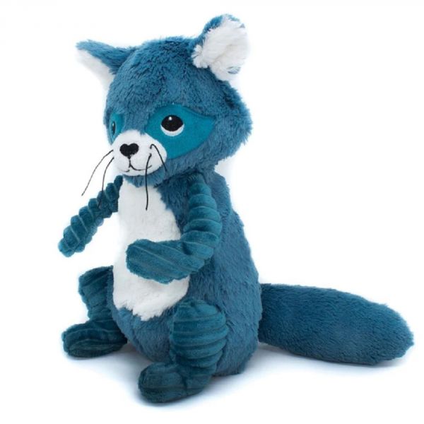 Peluche Les Ptipotos raton laveur Netoitou bleu