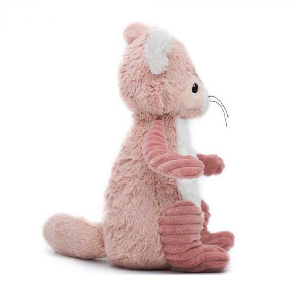 Peluche Les Ptipotos raton laveur Netoitou rose