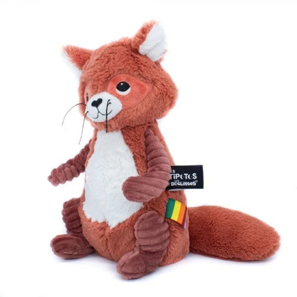 Peluche Les Ptipotos raton laveur Netoitou terracotta