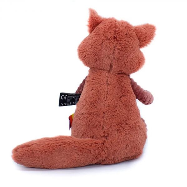 Peluche Les Ptipotos raton laveur Netoitou terracotta