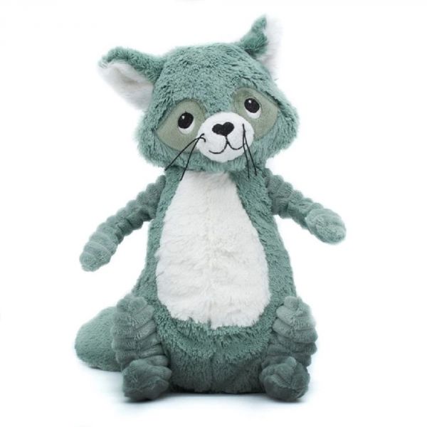 Peluche Les Ptipotos raton laveur Netoitou vert