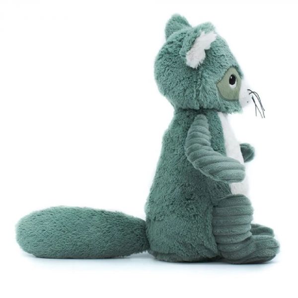 Peluche Les Ptipotos raton laveur Netoitou vert