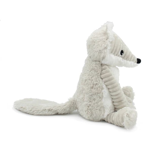 Peluche Les Ptipotos renard arctique maman et bébé Gris clair