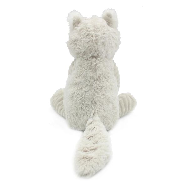 Peluche Les Ptipotos renard arctique maman et bébé Gris clair