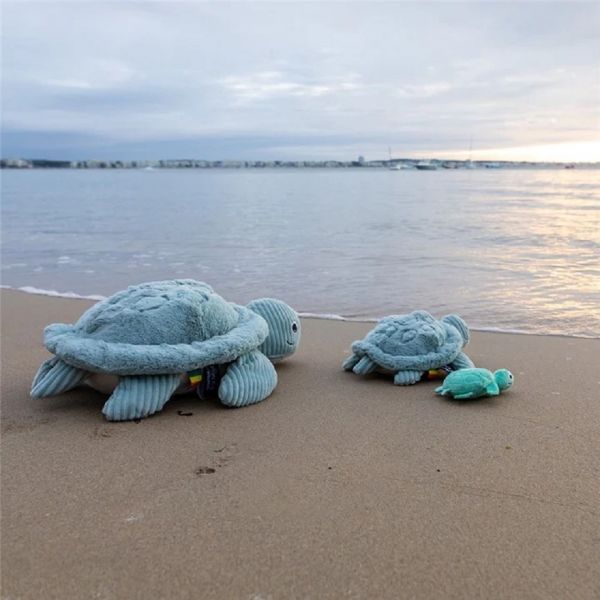Peluche géante Les Ptipotos tortue Sauvenou menthe