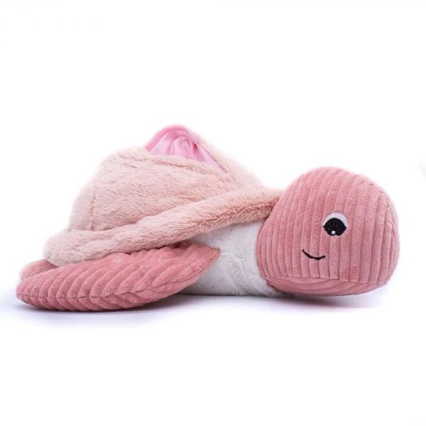 Peluche géante Les Ptipotos tortue Sauvenou rose