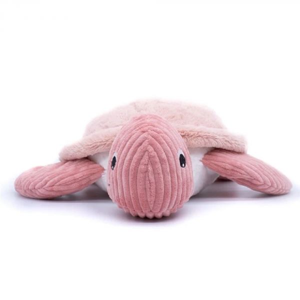 Peluche géante Les Ptipotos tortue Sauvenou rose